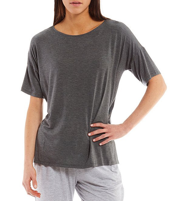 Donna Karan plus size round neck sleep top