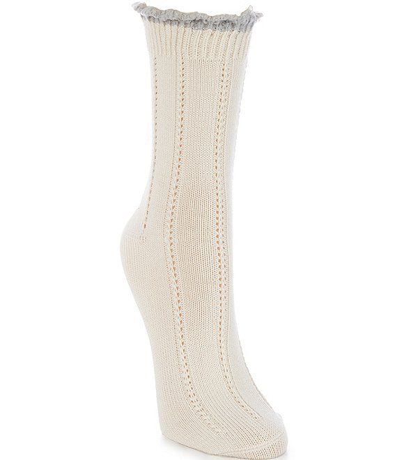 Hue Scalloped Tipped Boot Sock