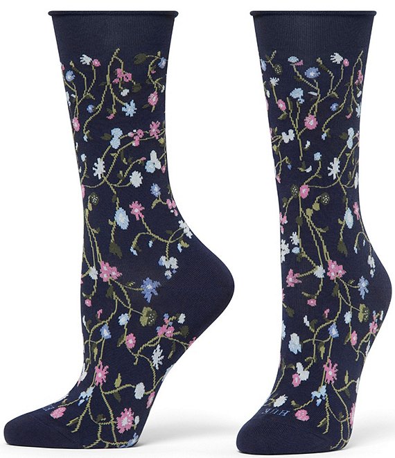 Hue Jeans Socks - Navy Ditsy