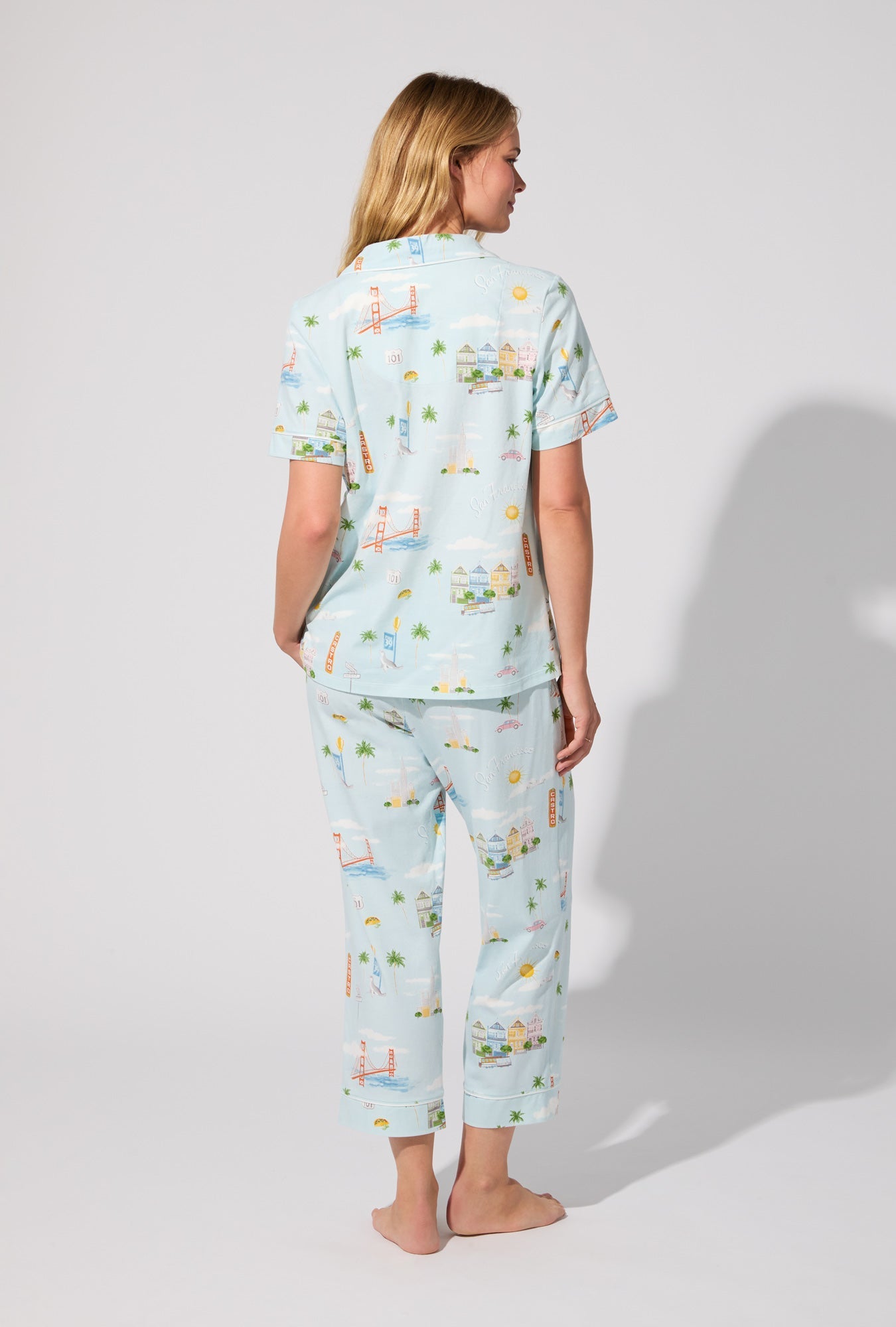 Bed Head Short Sleeve Classic Stretch Jersey Cropped PJ Set