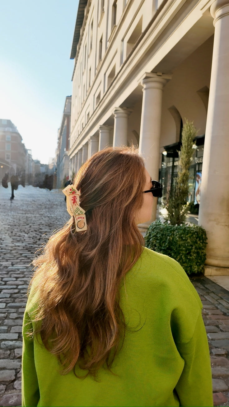Solar Eclipse Hand-painted Mahjong Claw Hair Clip
