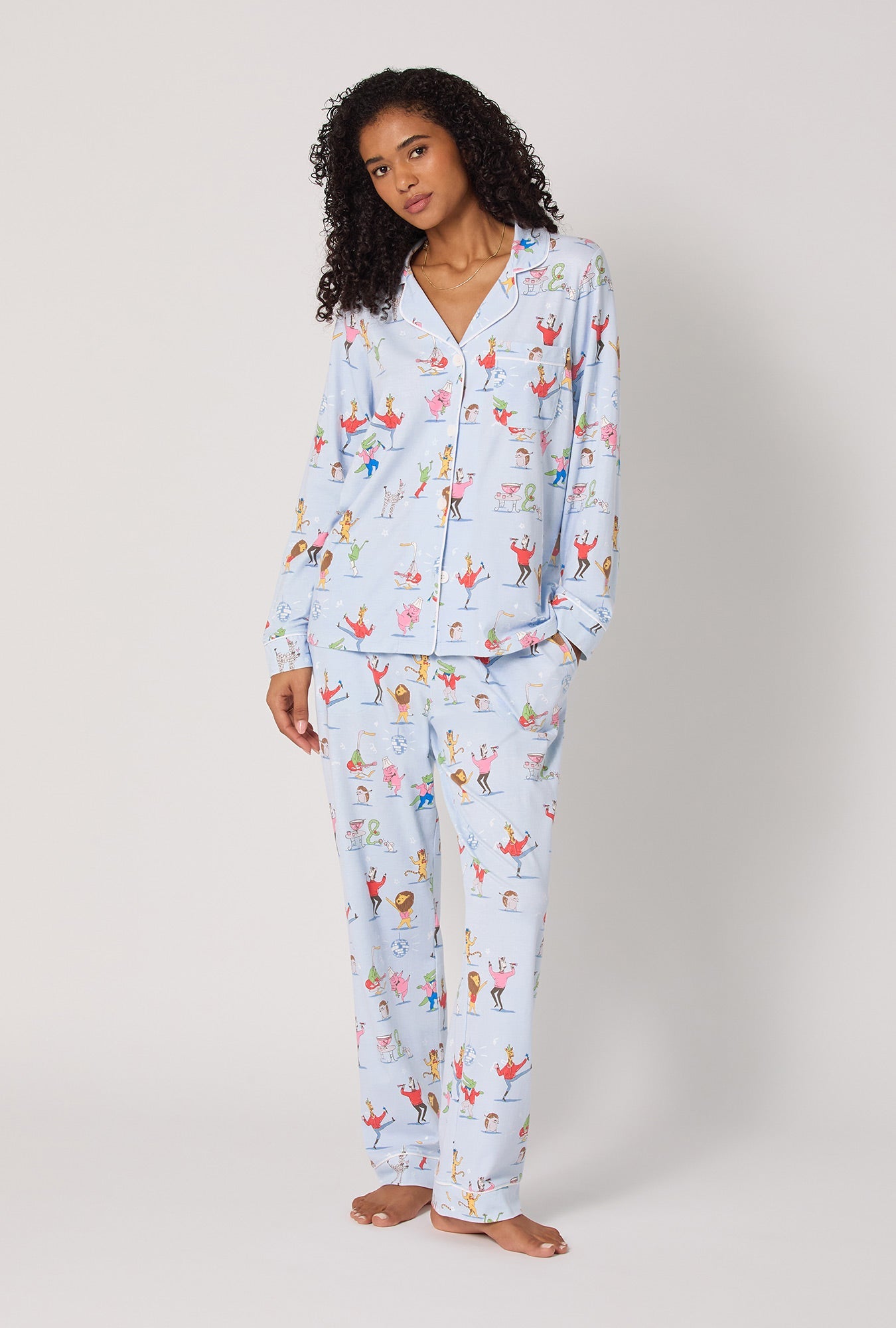 Bed Head Till The Ball Drops and Dreamy Damask L/S Classic PJ Set