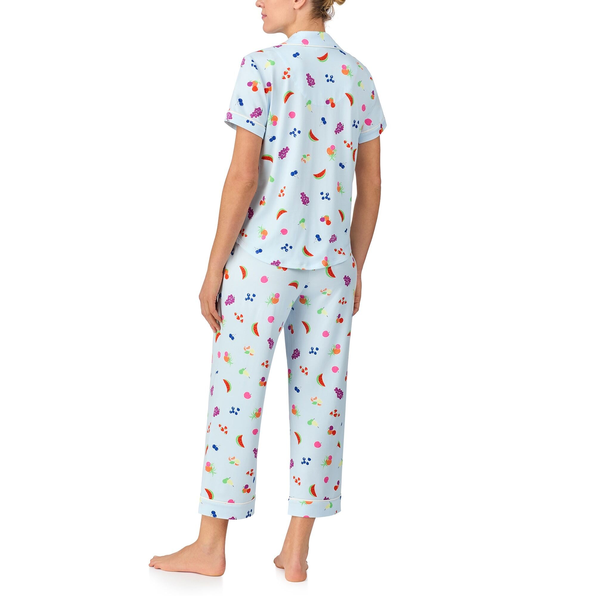 Kate Spade S/S Cropped PJ Set- Blue/Grd