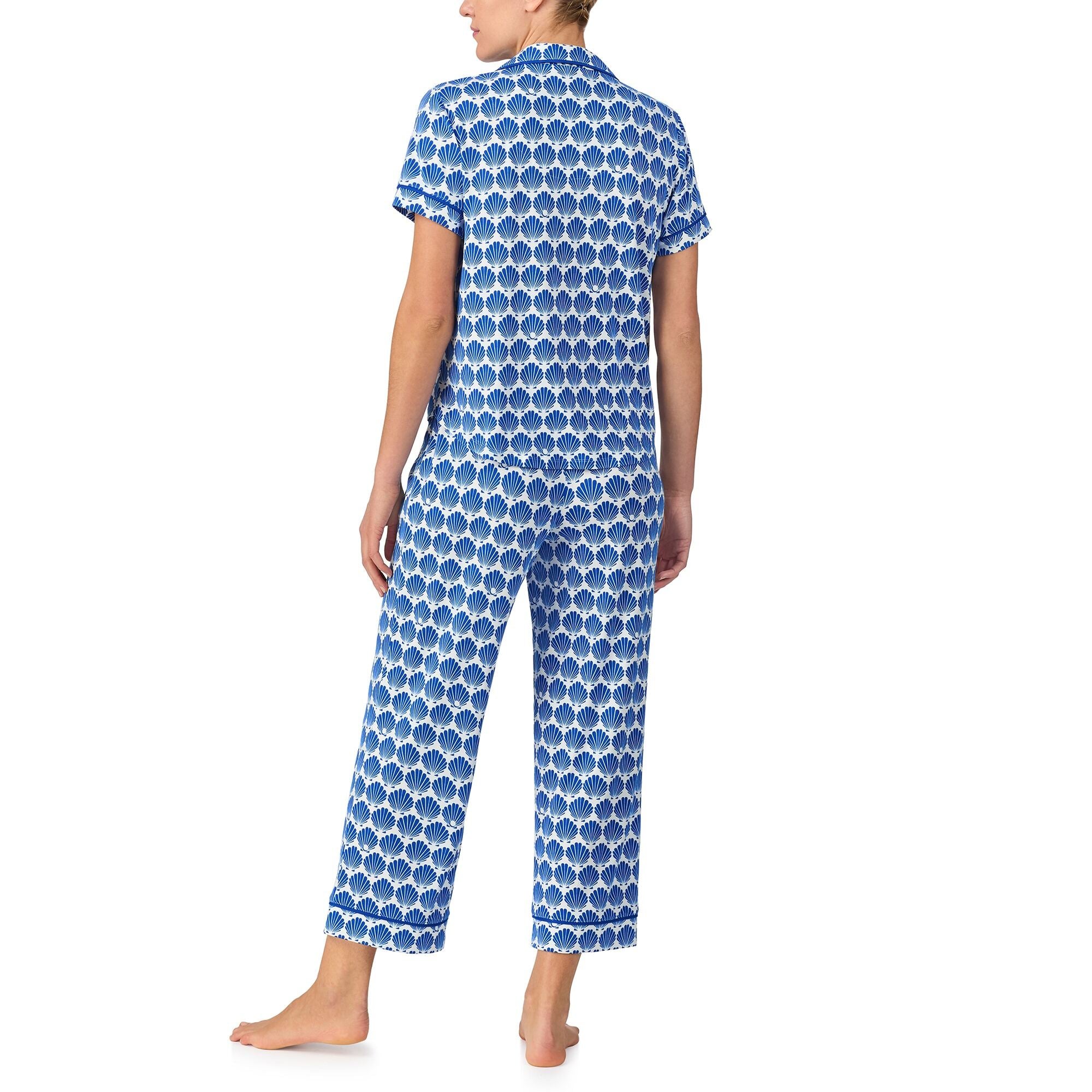 Kate Spade S/S Cropped PJ Set- Blue/Grd