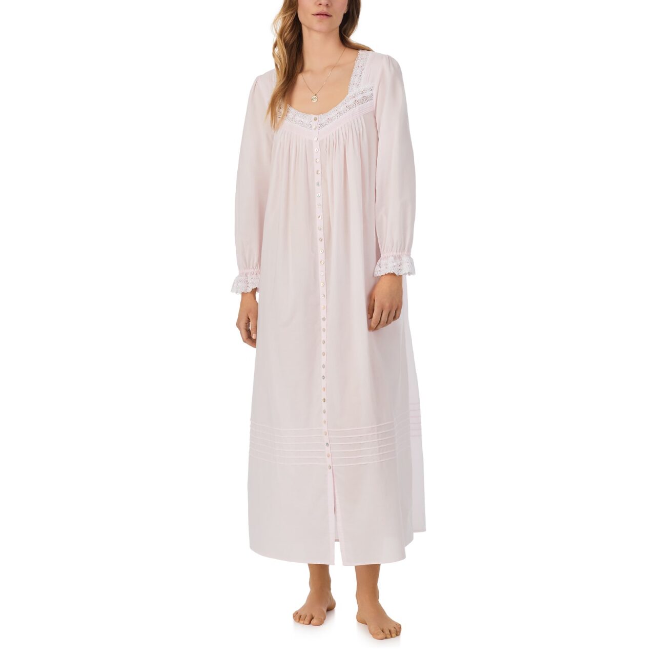 Eileen West L/S Button Long Gown
