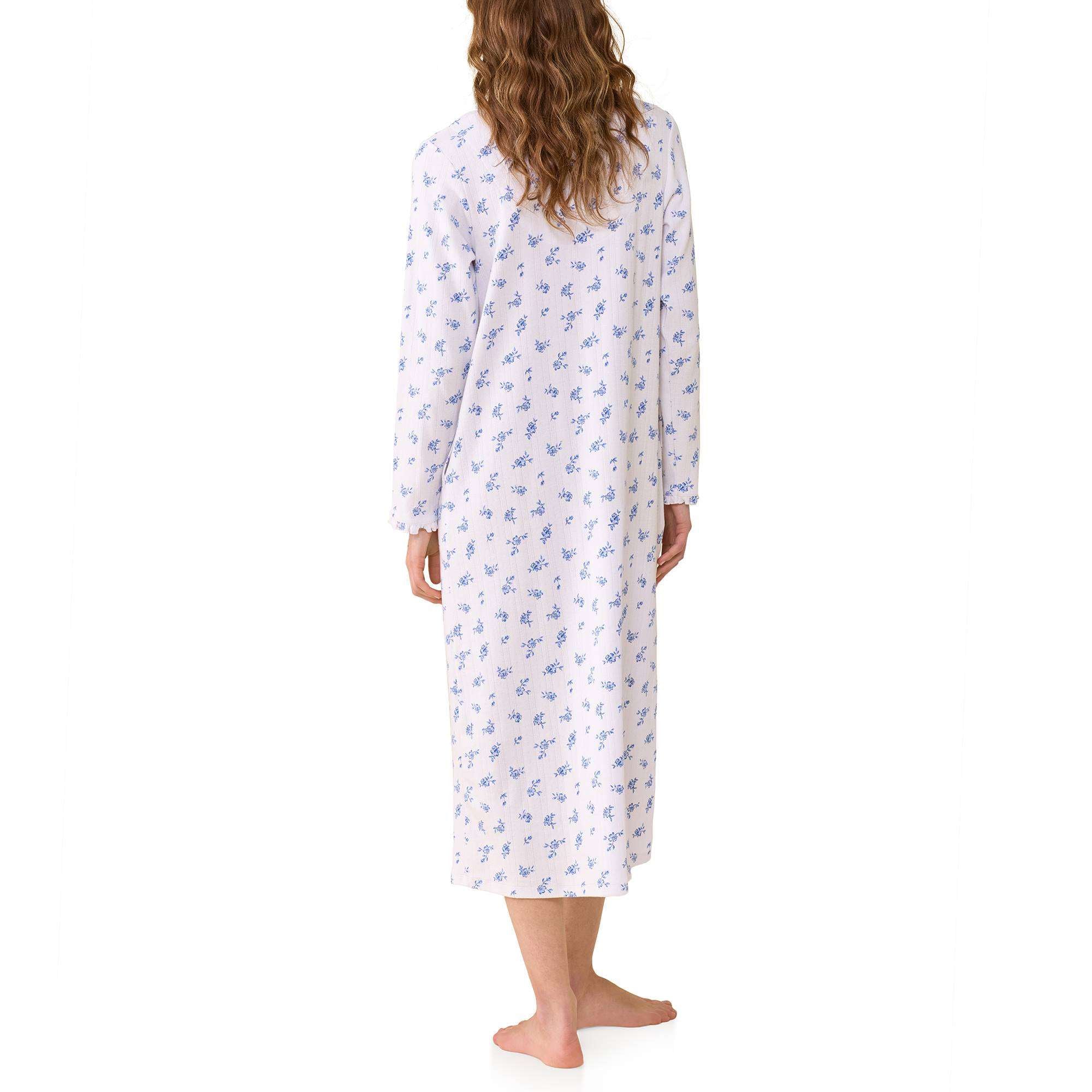 Eileen West Cotton Pointelle 48" L/S Nightshirt