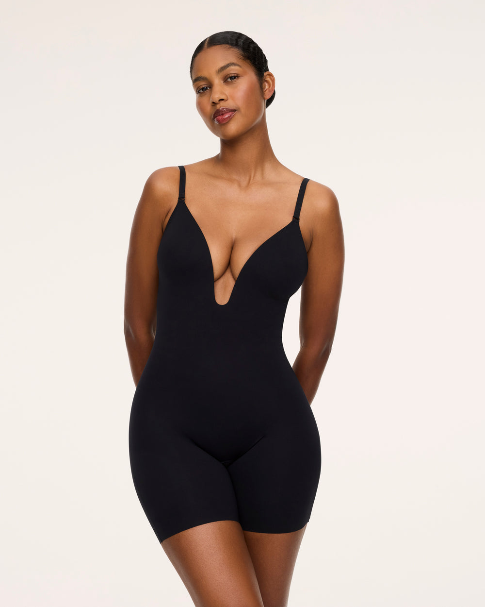 SPANXshape® Suit Your Fancy Plunge Low-Back Mid-Thigh Bodysuit