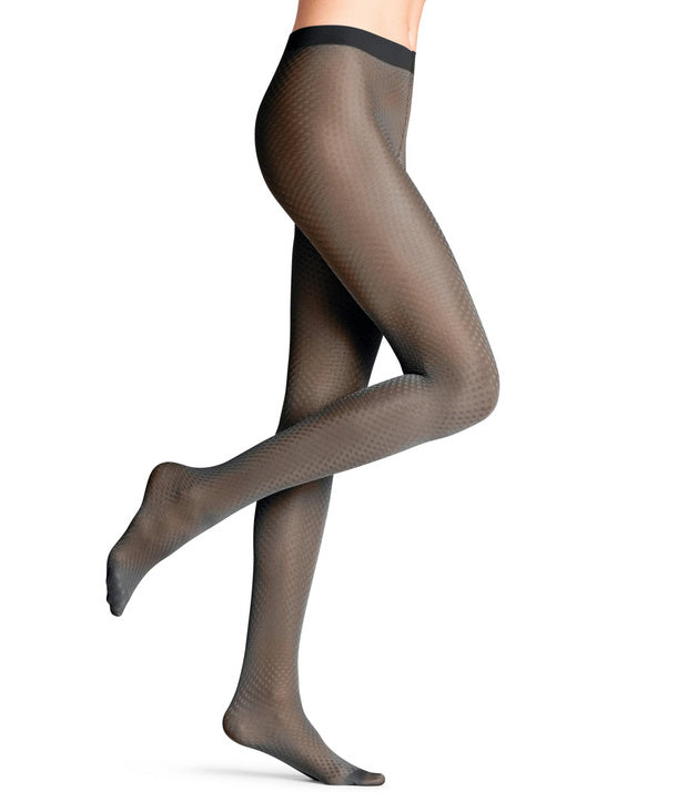 Stylish Falke patterned tights with silky sheen finish