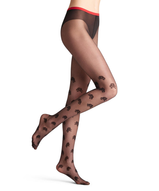 Falke rose motif tights NYC