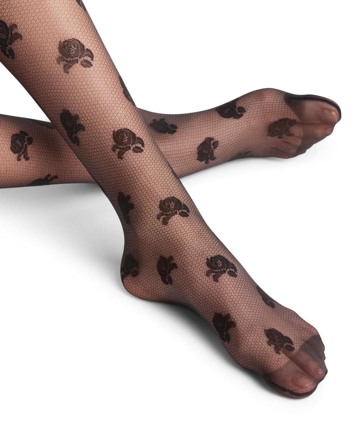 Falke red cuff tights NYC