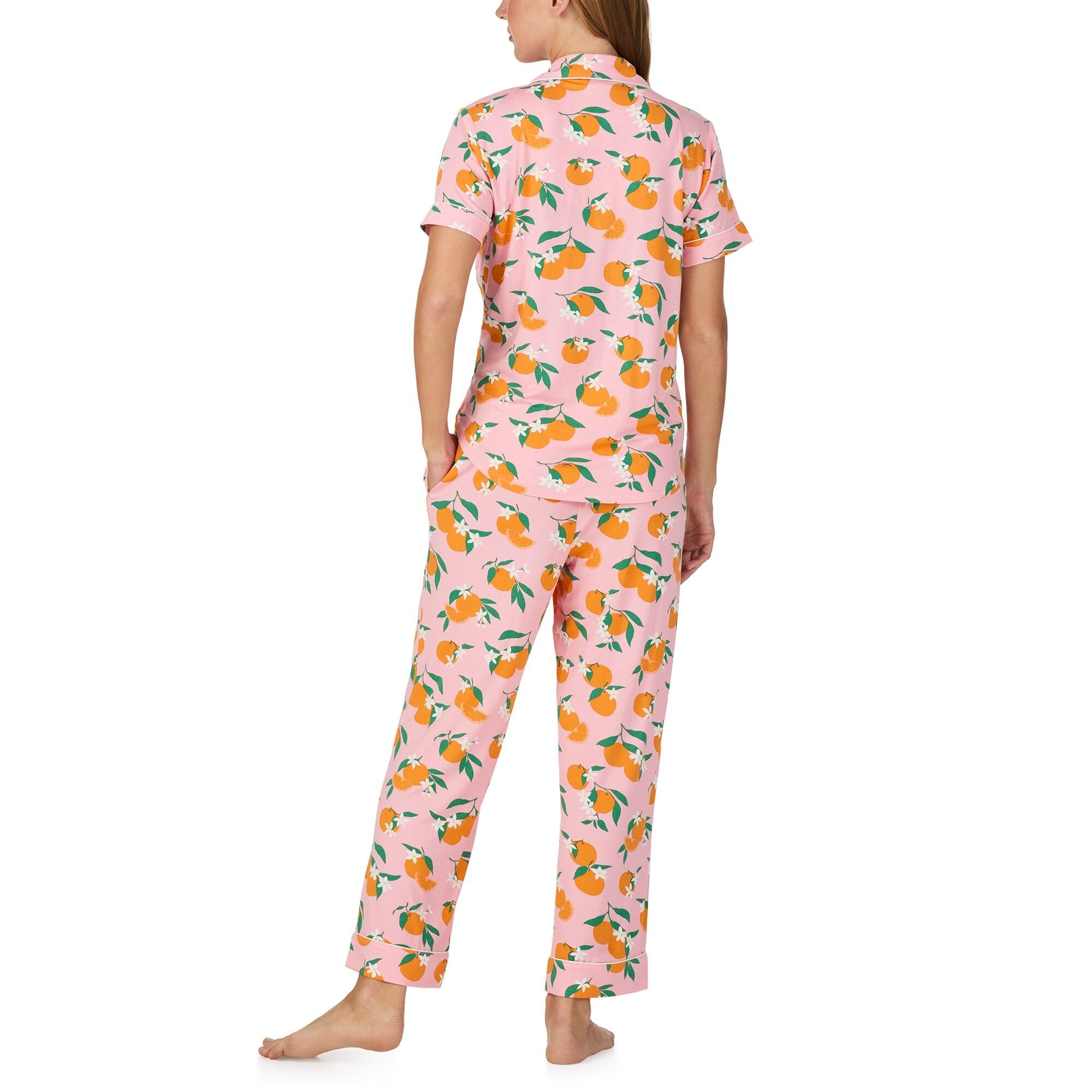 Kate Spade Modal Jersey S/S Notch Crop PJ Set