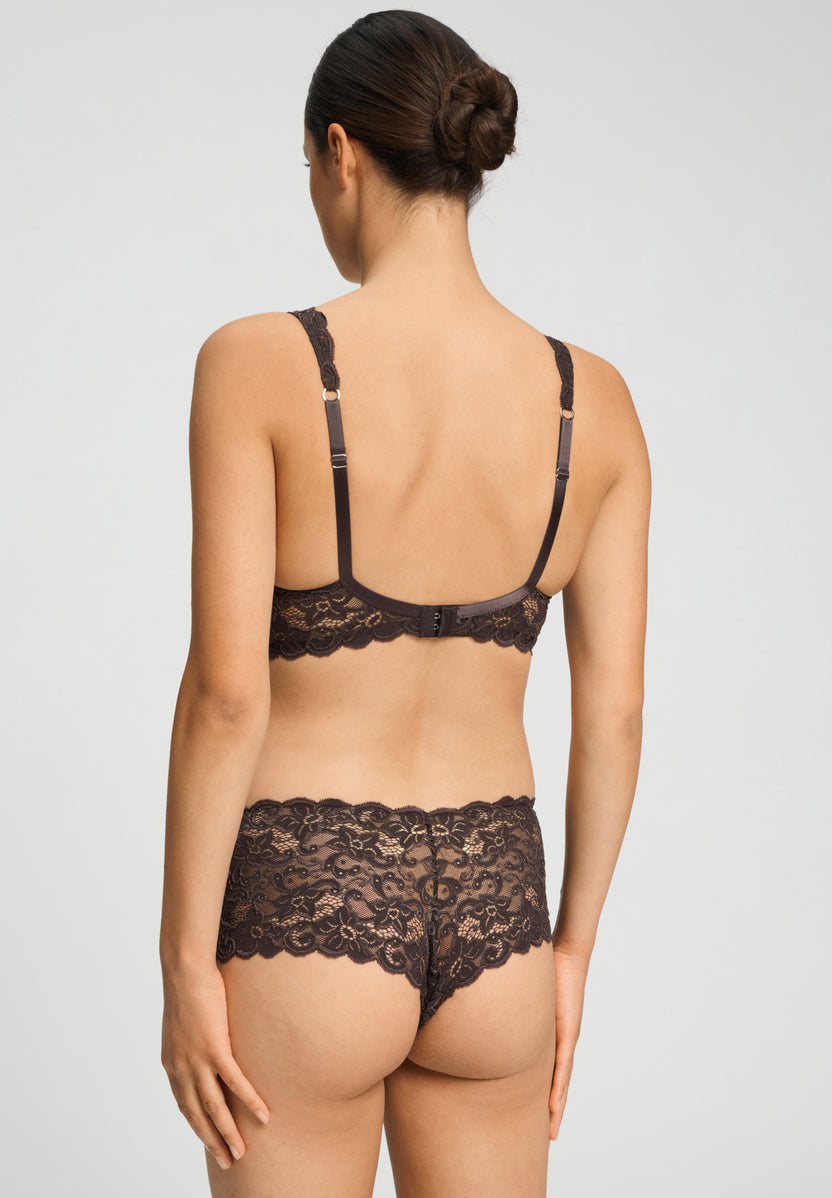 Hanro Luxury Moments All Lace Soft Cup Bra - Dark Mocha