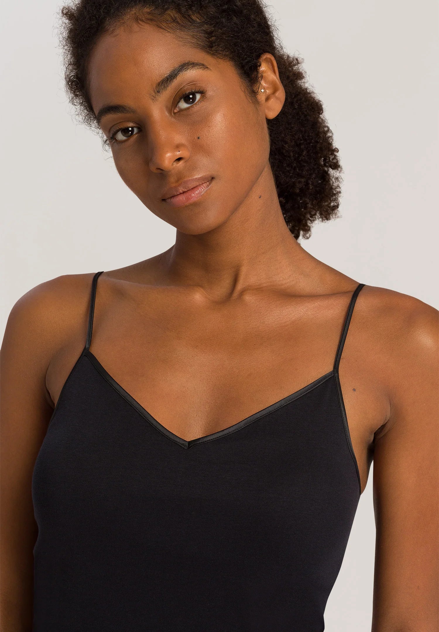 Hanro Cotton Seamless Padded Spaghetti Camisole