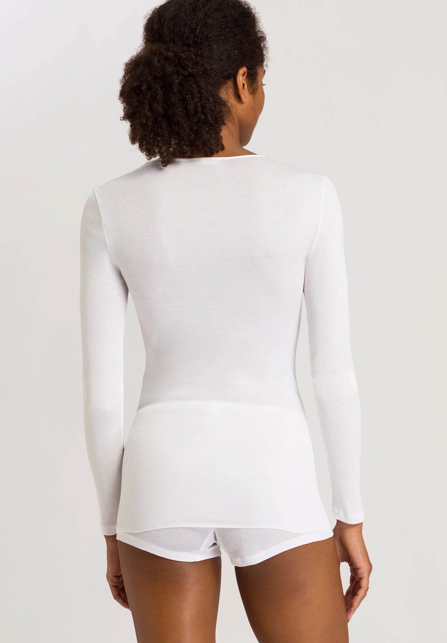 Hanro Cotton Seamless Long Sleeve Shirt
