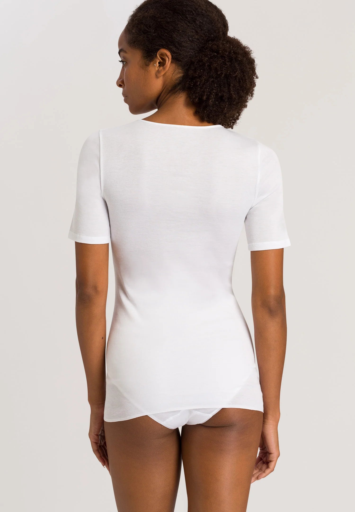 Hanro Cotton Seamless Short Sleeve Shirt