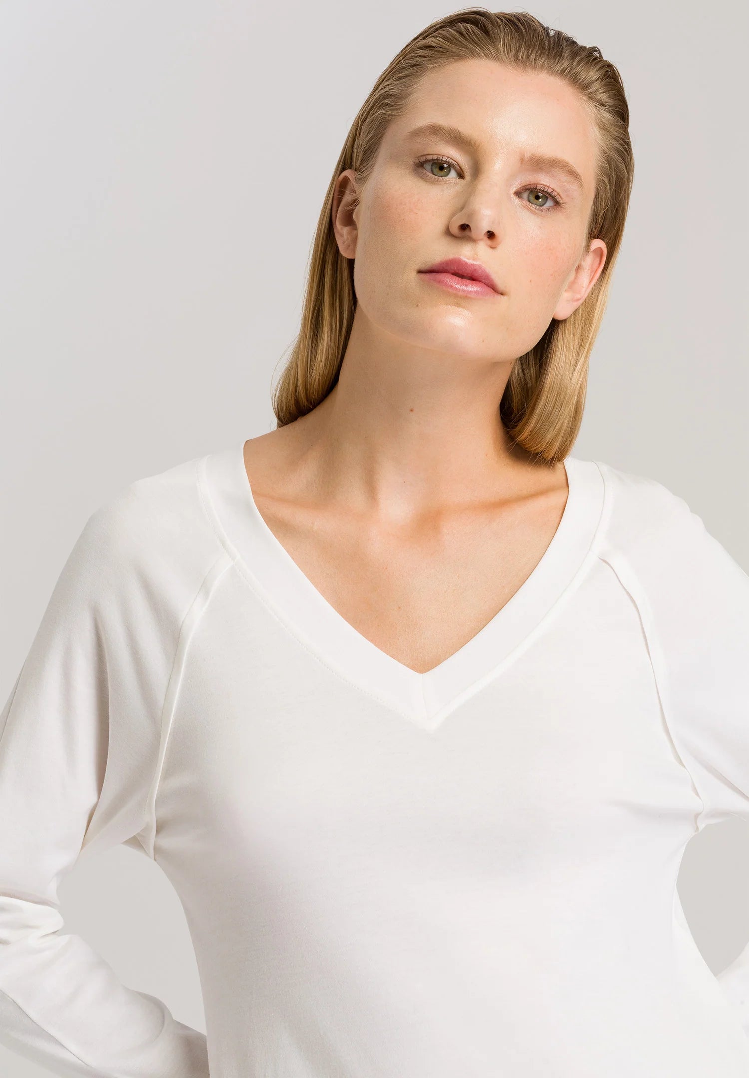 Hanro Pure Essence Long Sleeve Long Gown