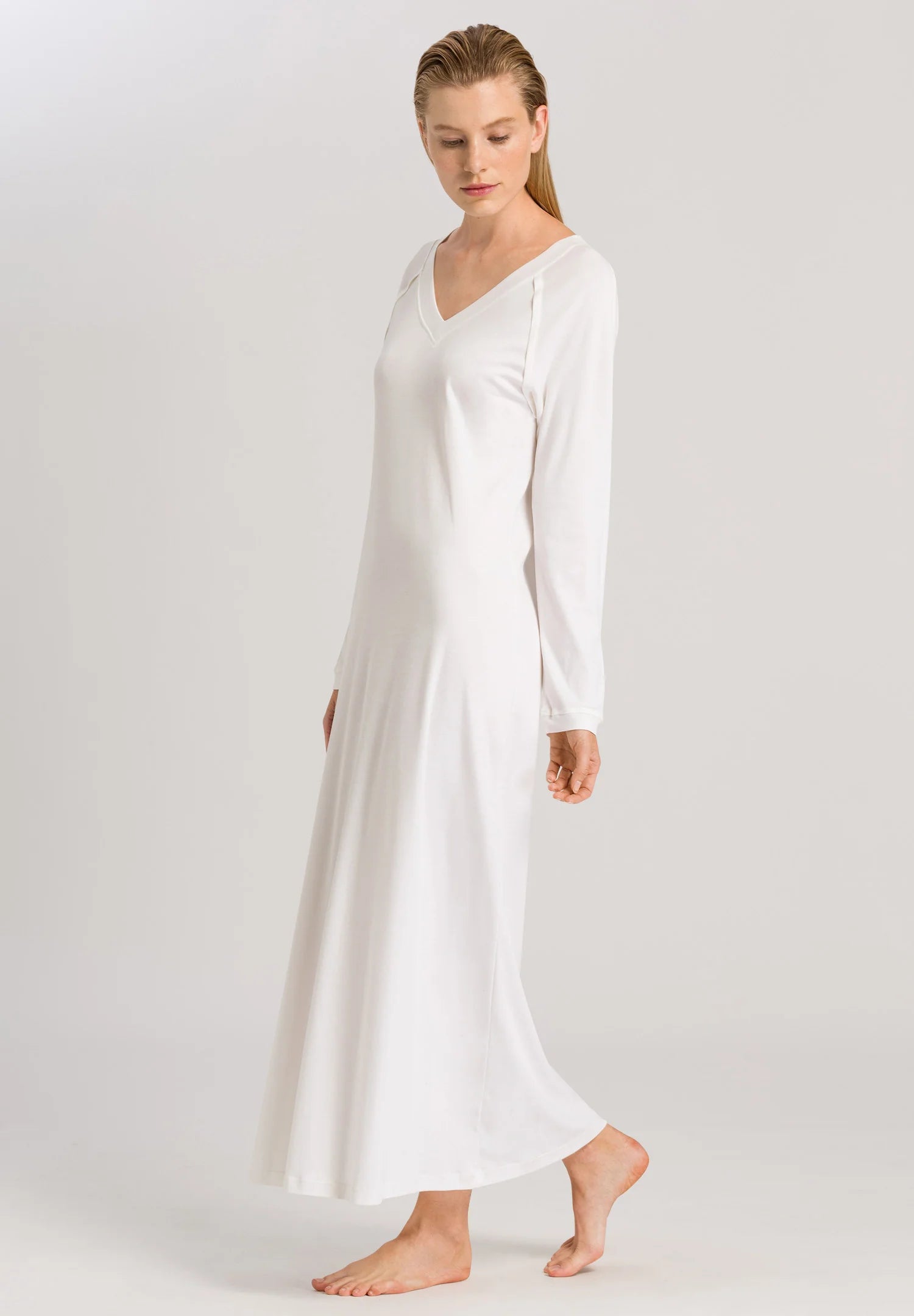 Hanro Pure Essence Long Sleeve Long Gown