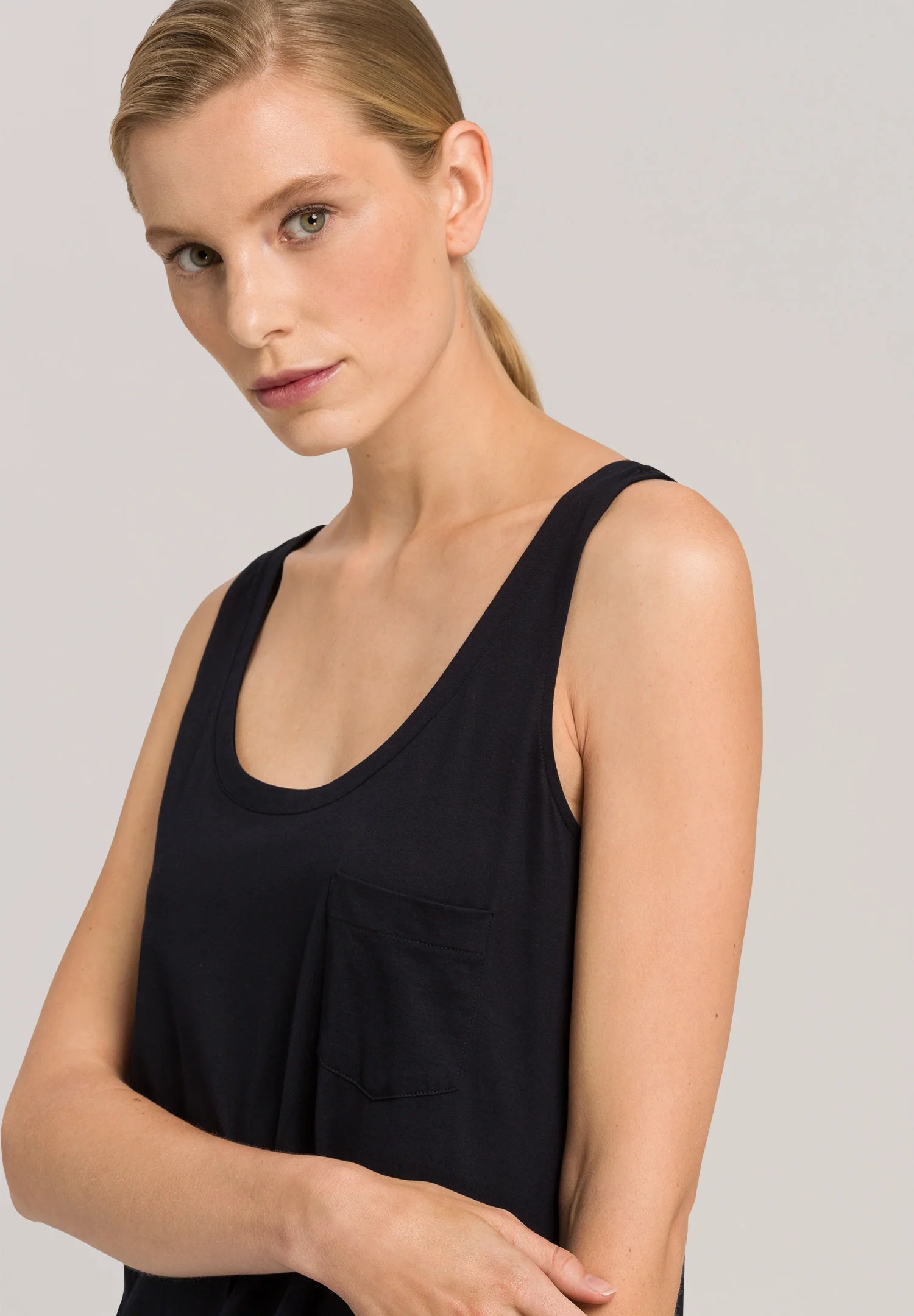 Hanro Cotton Deluxe Long Tank Gown