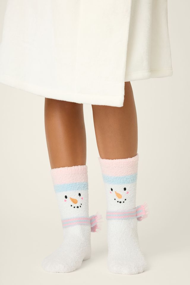 P.J. Salvage Holiday Cozies Cozy Sock - White