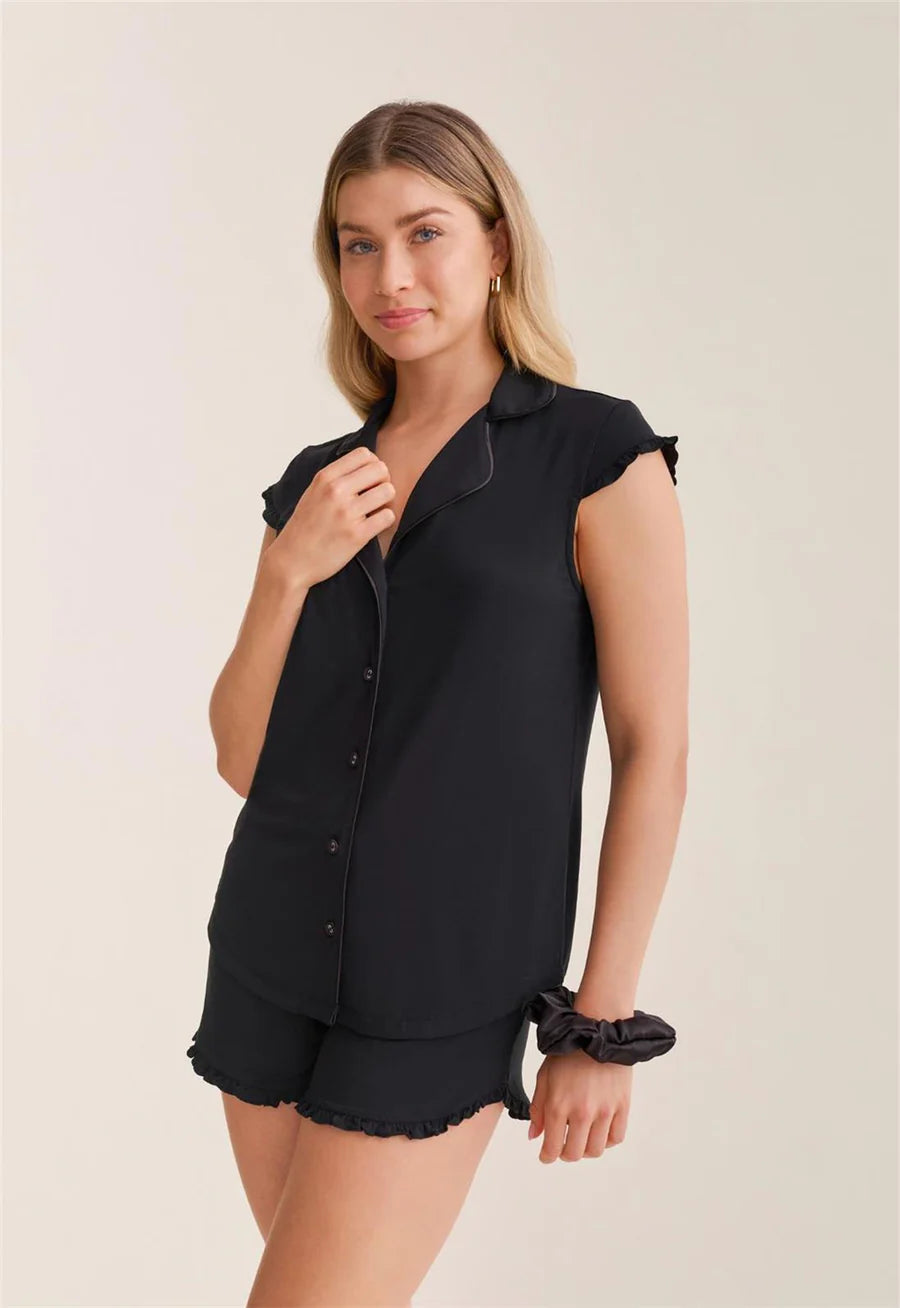 Fleurt Shortie PJ Set with Scrunchie