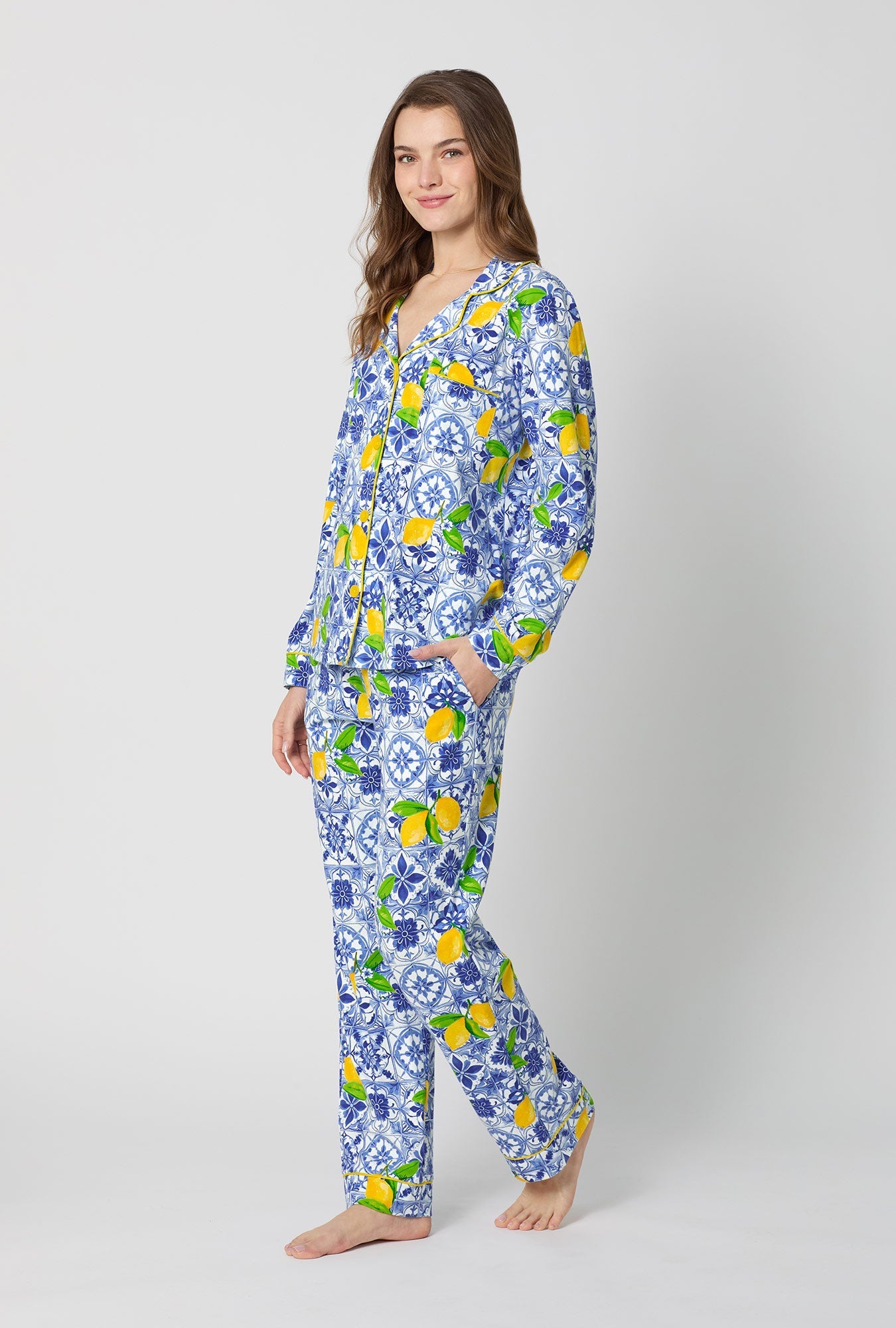 Bed Head Azure Summer L/S Classic Stretch Jersey PJ Set