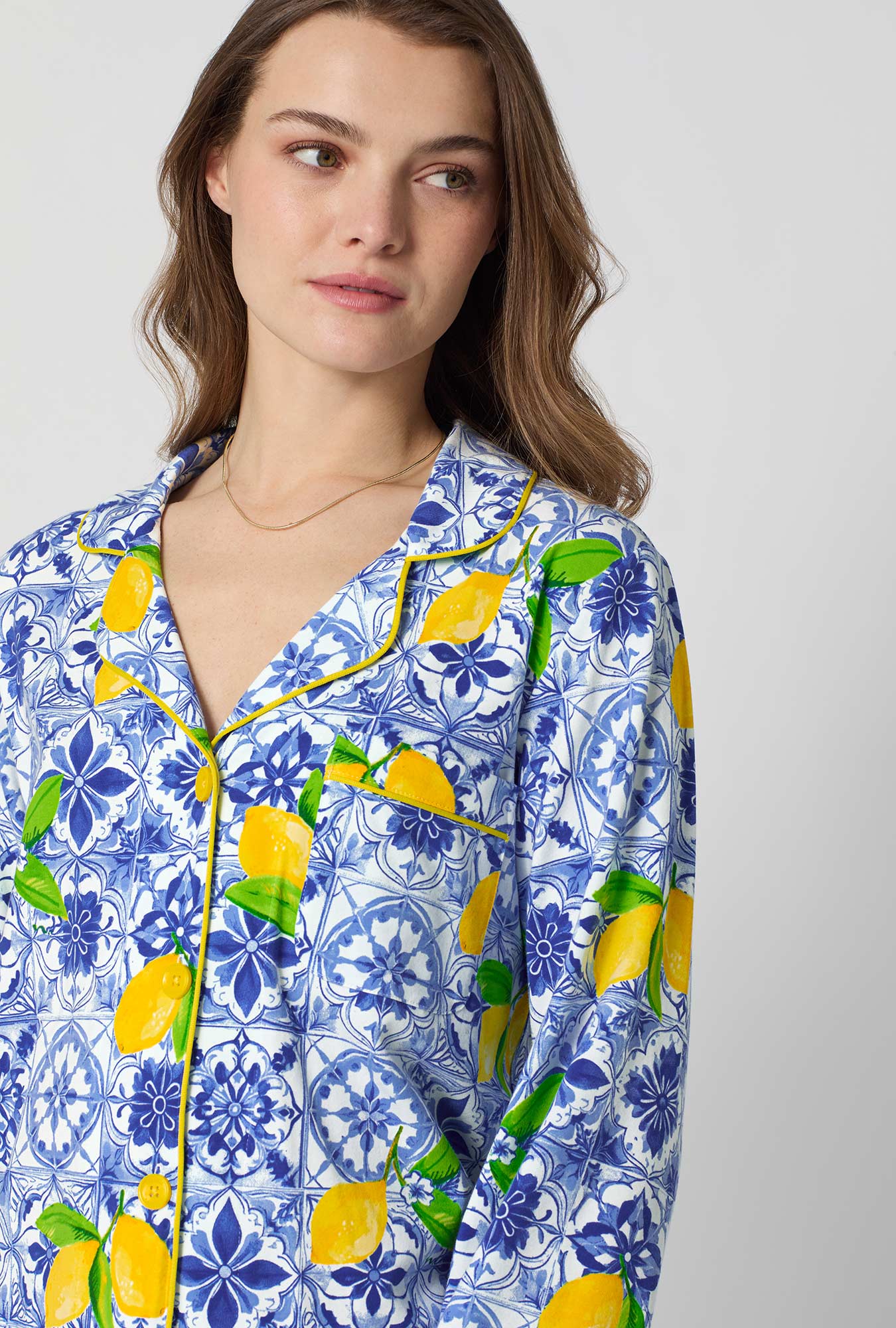 Bed Head Azure Summer L/S Classic Stretch Jersey PJ Set