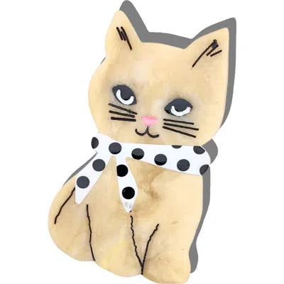 Solar Eclipse Hand-Painted Scarf Kitten Claw Clip