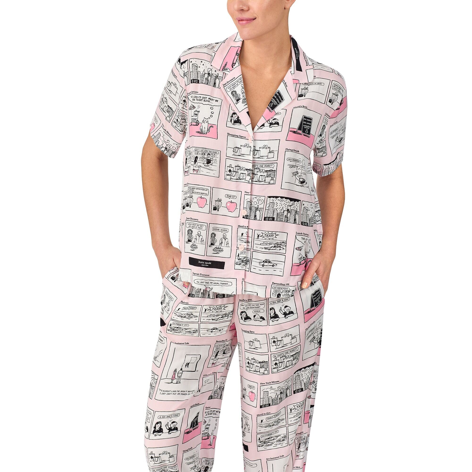 Kate Spade Short Sleeve Long PJ Set