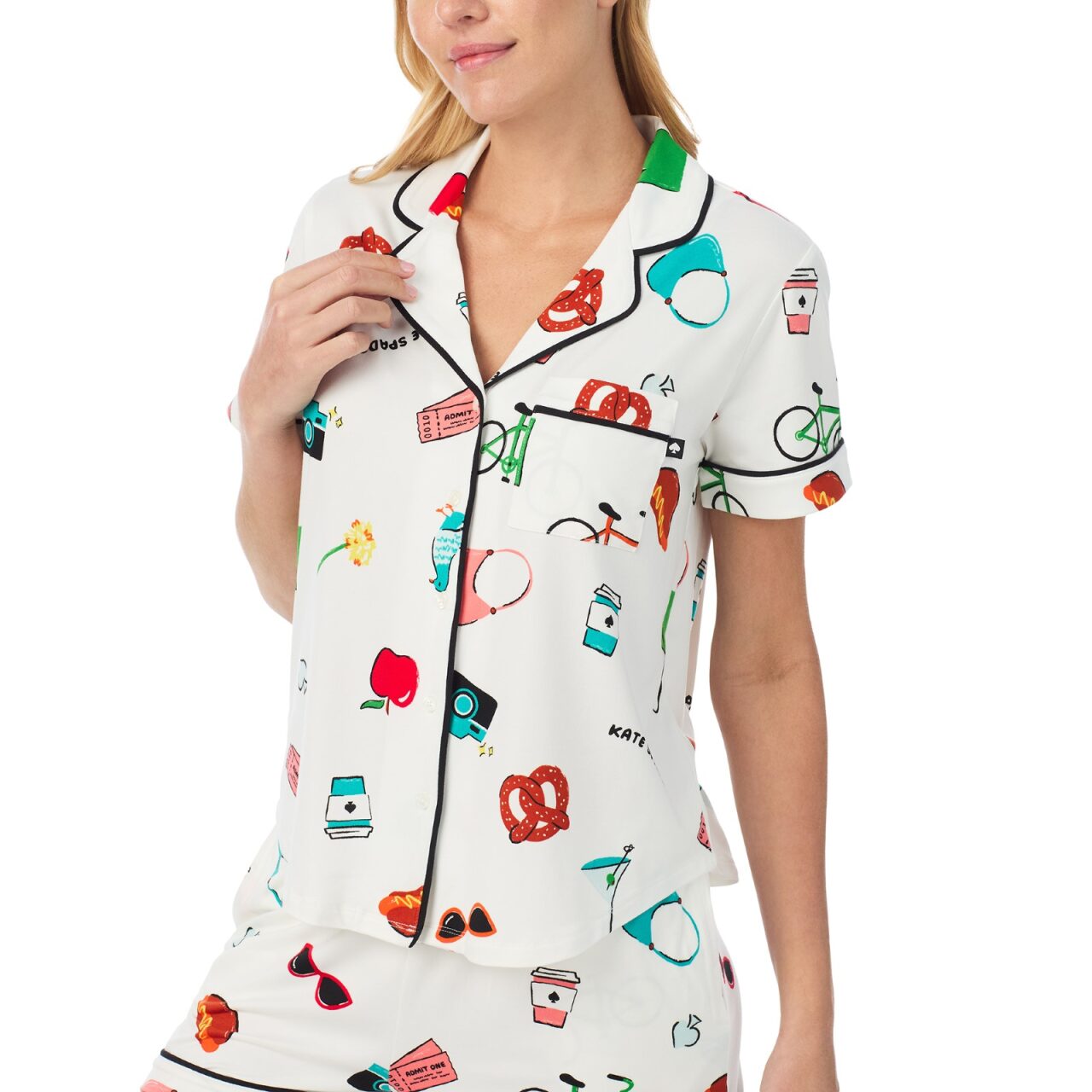 Kate Spade Recycled Brushed Jersey Short PJ Set