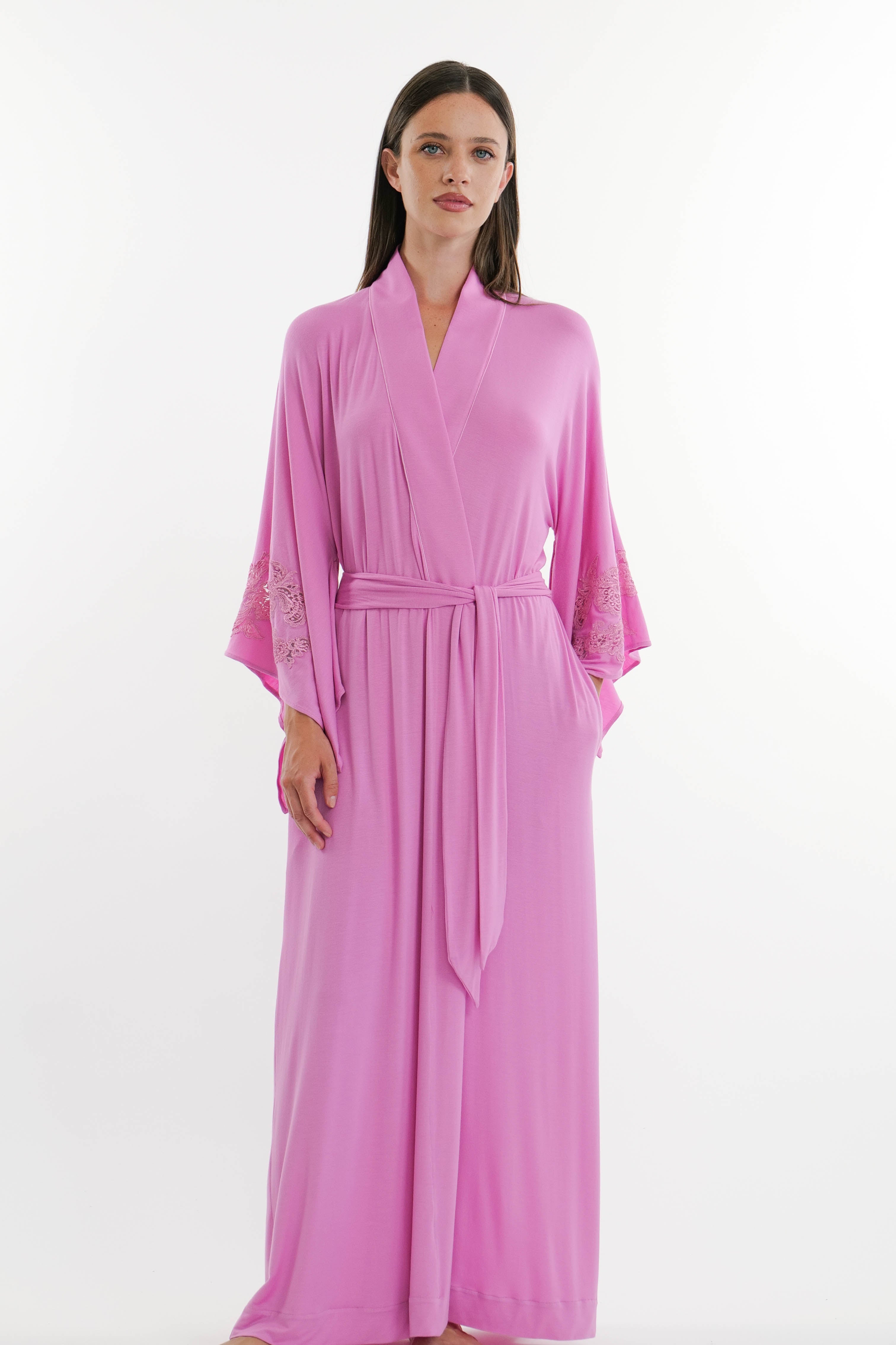 Verdiani Long Wrap Belted Robe