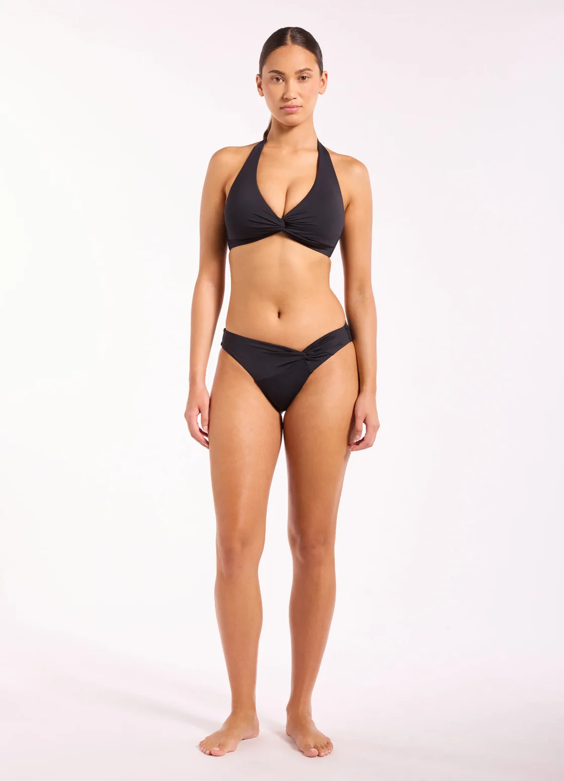 Jets Swim Jetset Smooth Twist Front Halter Bikini Top