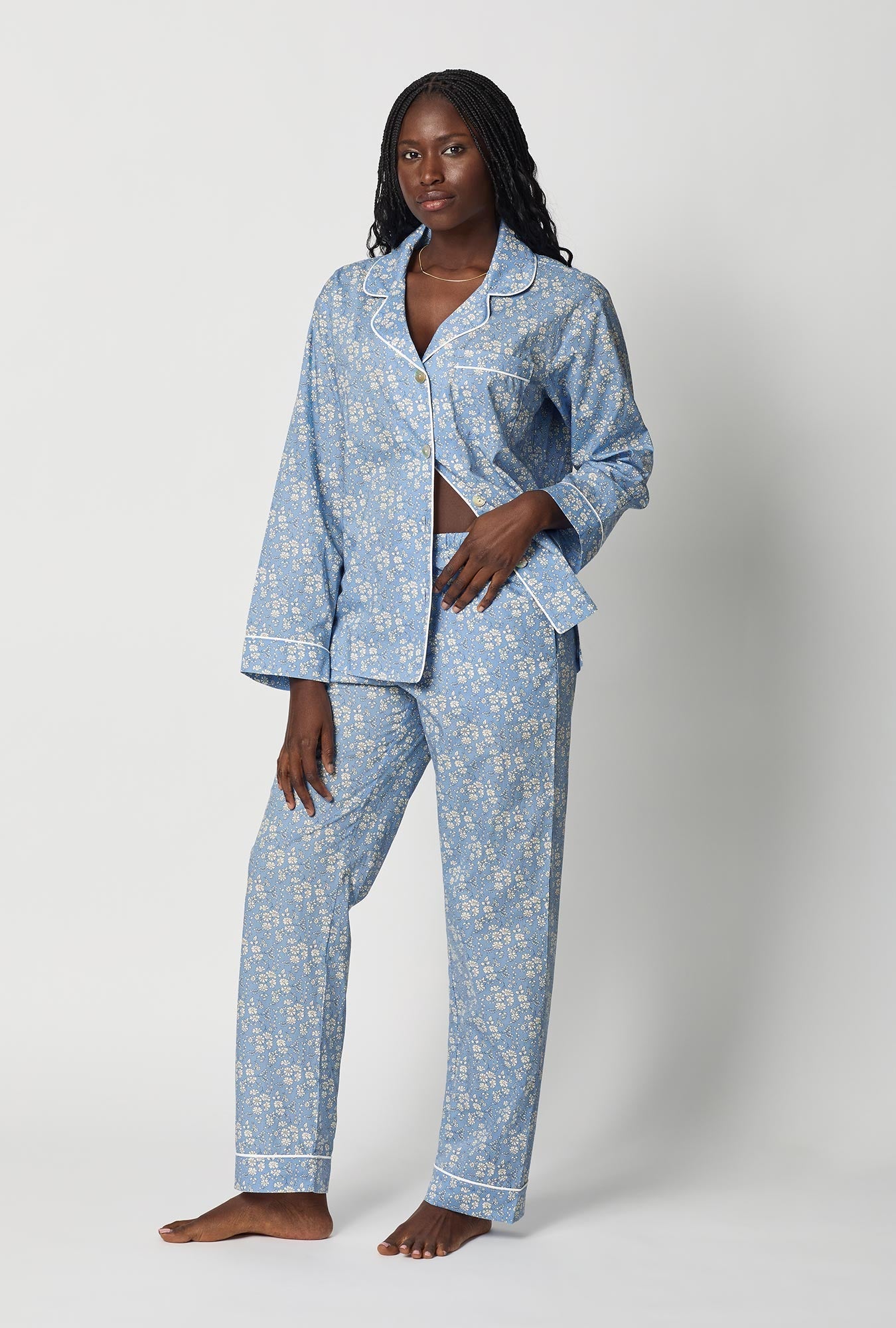 Bed Head Capel L/S Classic Woven Tana Lawn® PJ Set Made With Liberty Fabric
