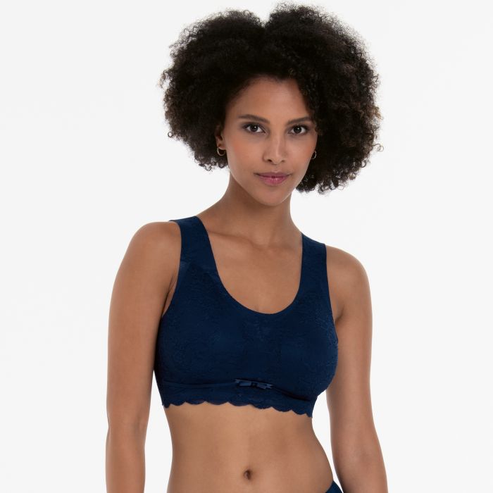 Blue Anita Essentials Lace Soft Cup Bralette