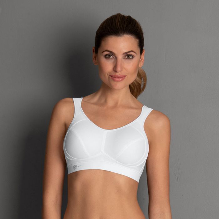 Front view of Anita Extreme Control Sports Bra in white