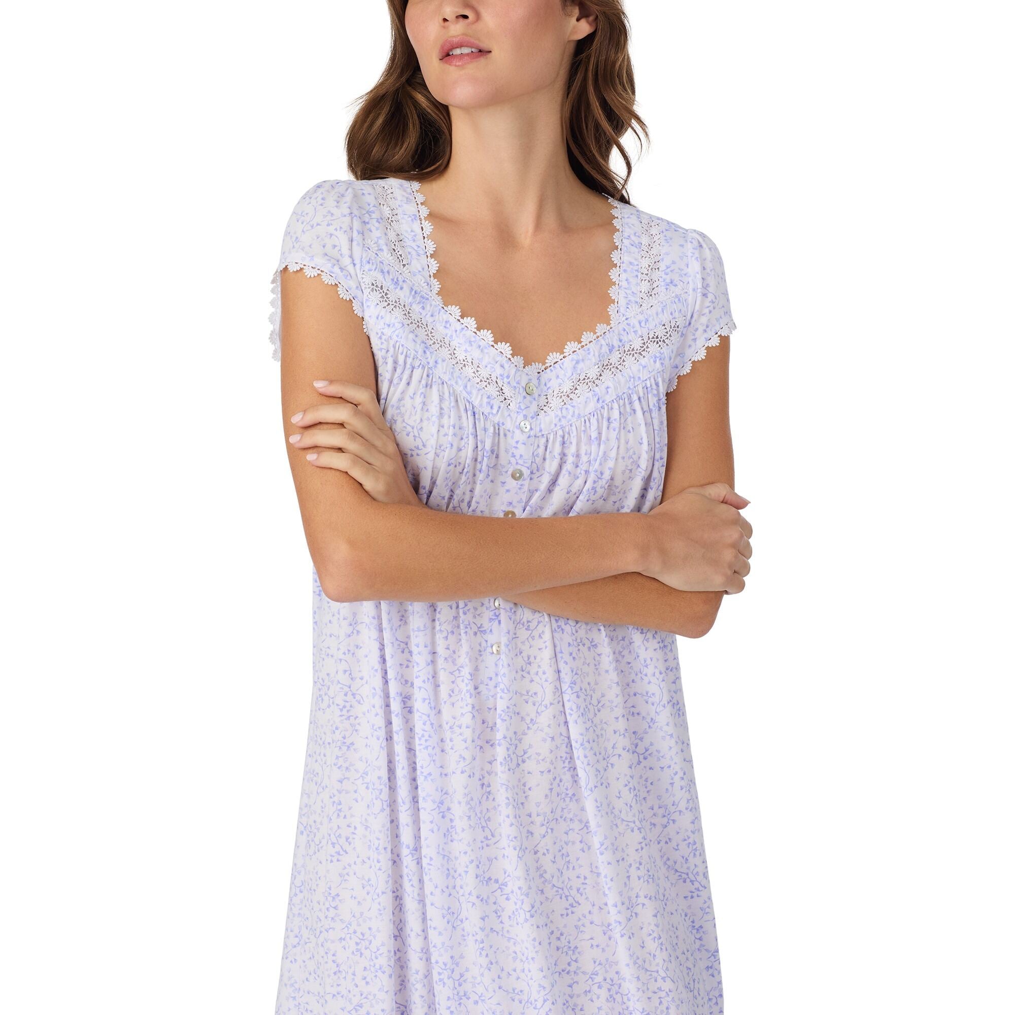 Eileen West Cotton Modal Jersey C/S Waltz Nightgown