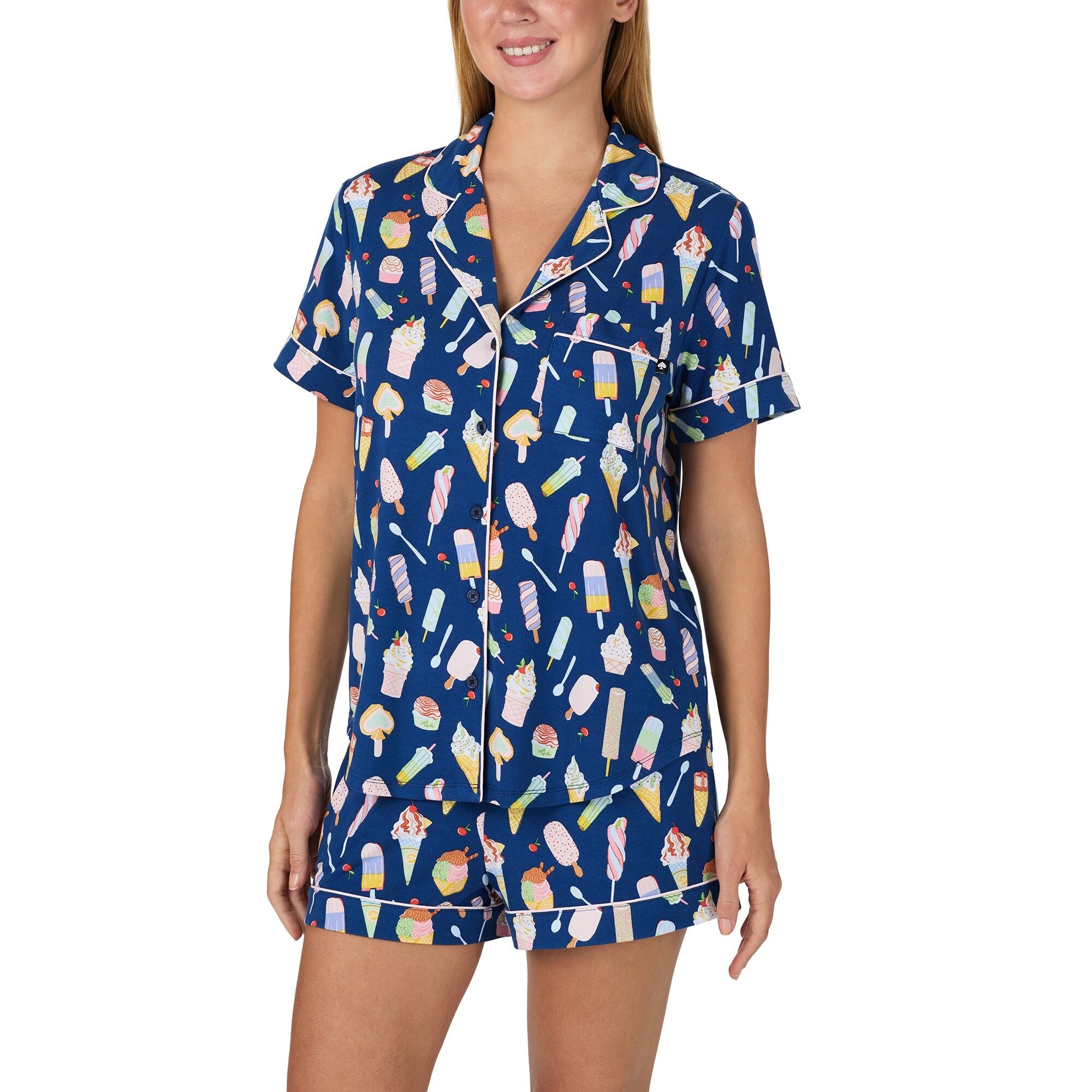 Kate Spade Modal Jersey S/S Notch Short PJ Set