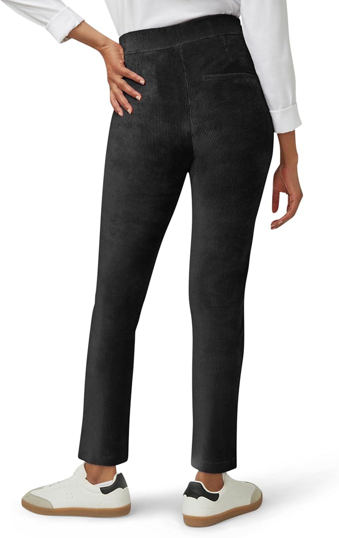 Hue Hi Rise Corduroy Straight Leg Pants