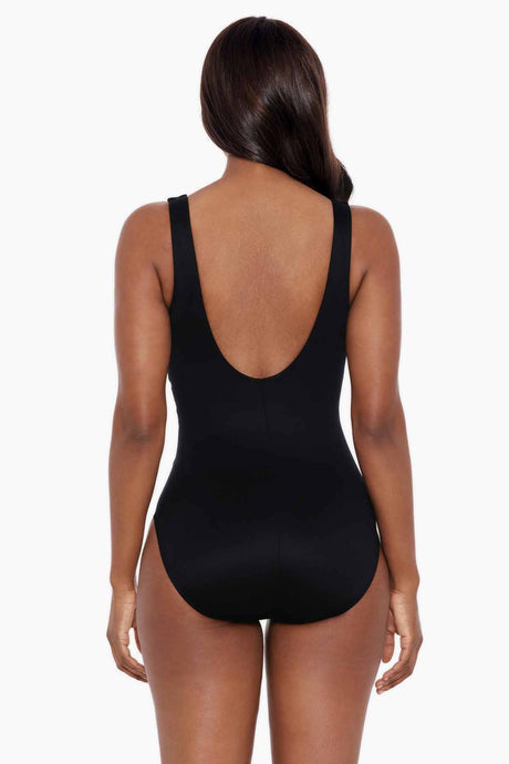 Miraclesuit Layered Escape One Piece in Dot Com