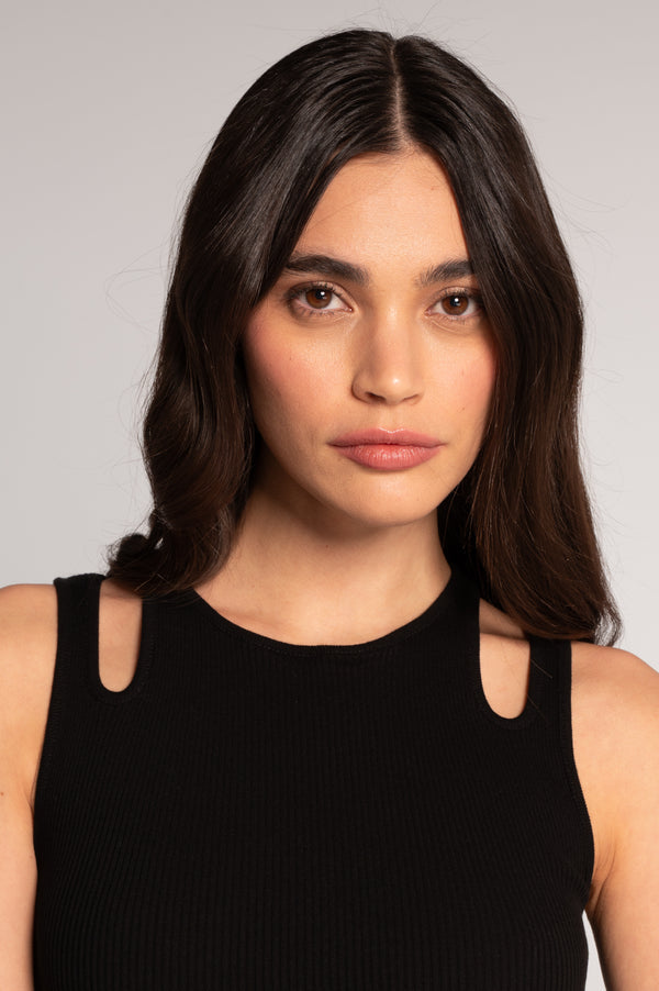 Oscalito sleeveless rib knit top