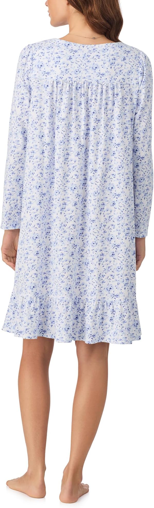 Eileen West Cotton Peached Jersey Knit 38" Short L/S Nightgown