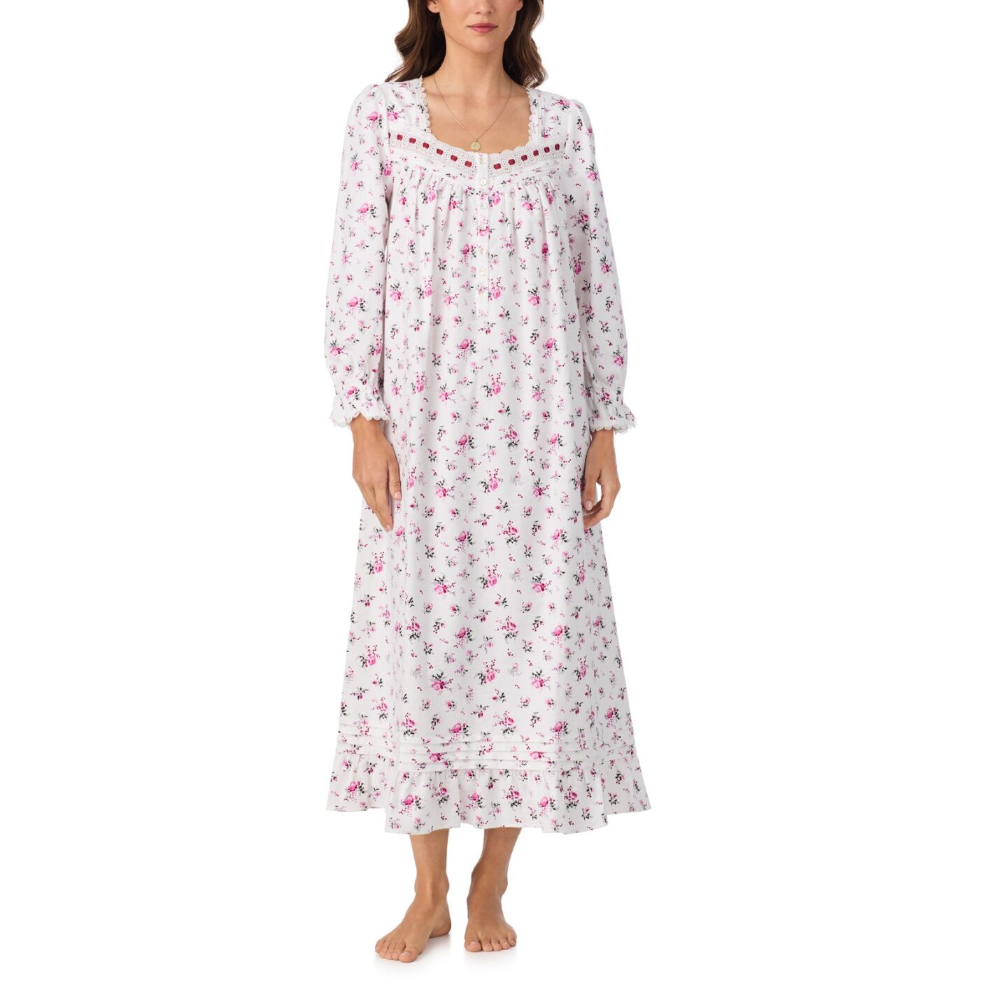 Eileen West Flannel 50" L/S Ballet Nightgown