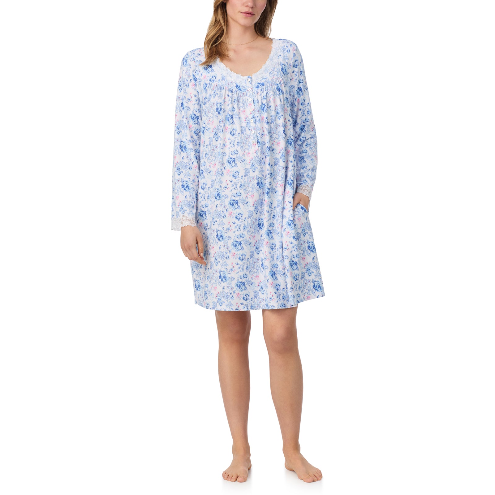 Eileen West Dream Sweater Knit Short L/S Nightgown