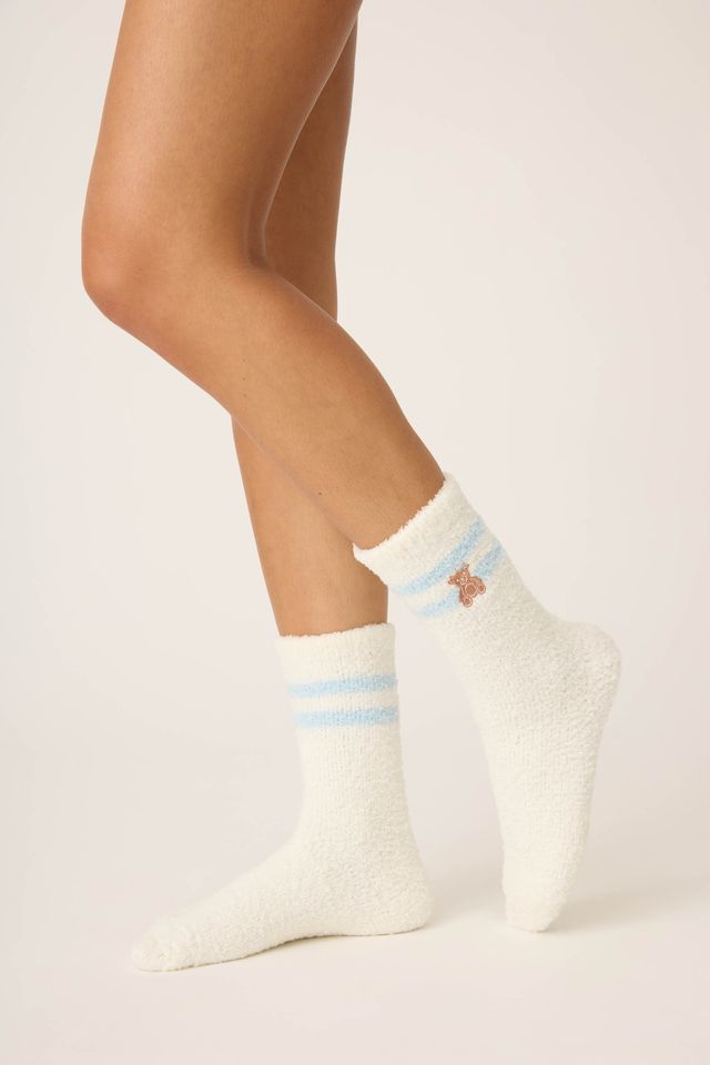 P.J. Salvage Teddy Bear Cozy Crew Sock