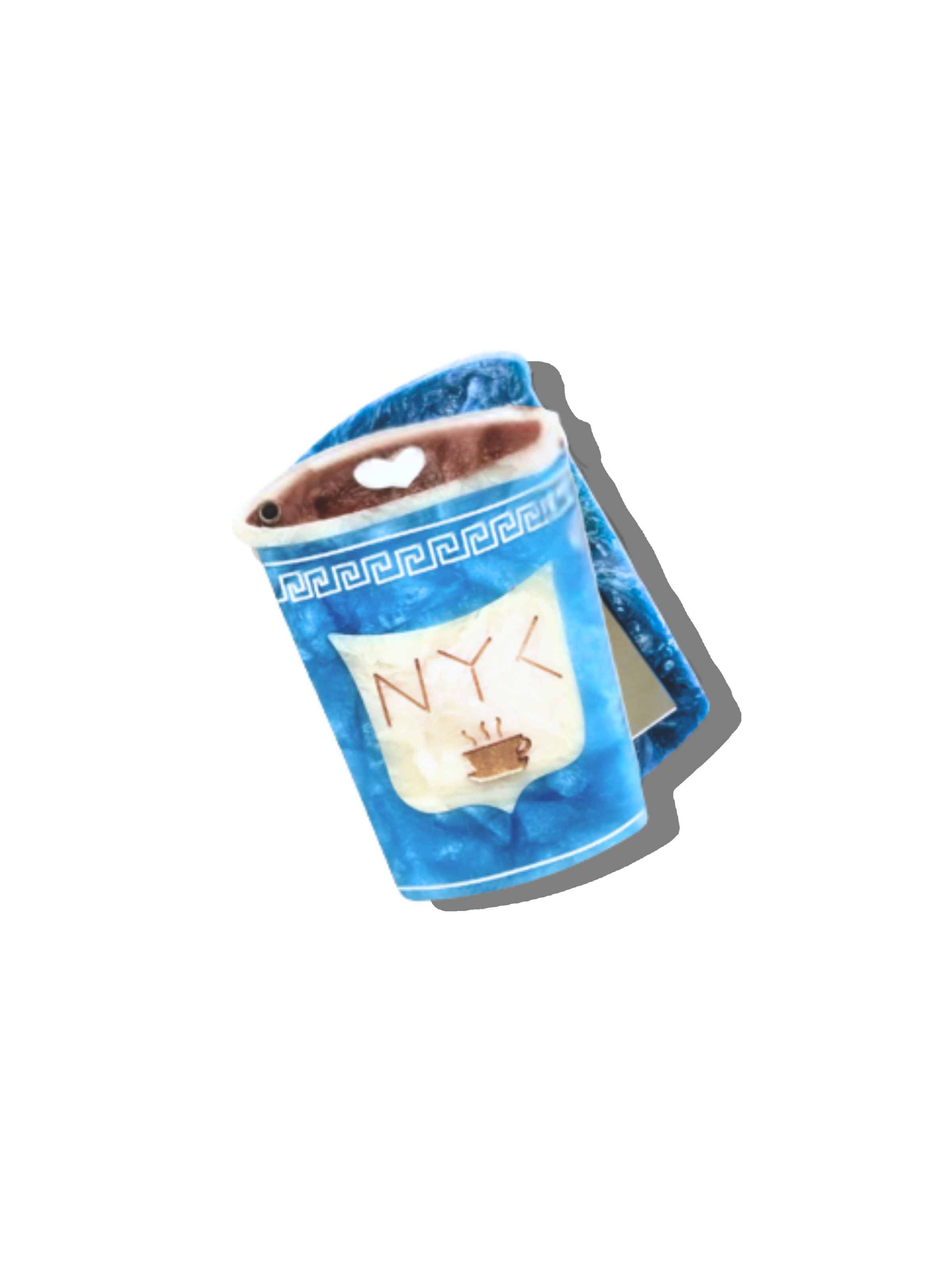 Solar Eclipse Hand-Painted NYC Coffee Cup Compact Mirror