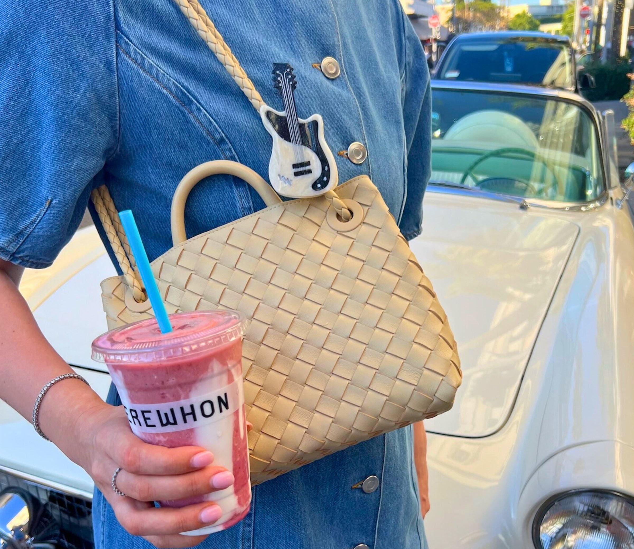 Solar Eclipse Hand-Painted Electric Guitar Hair Claw Clip