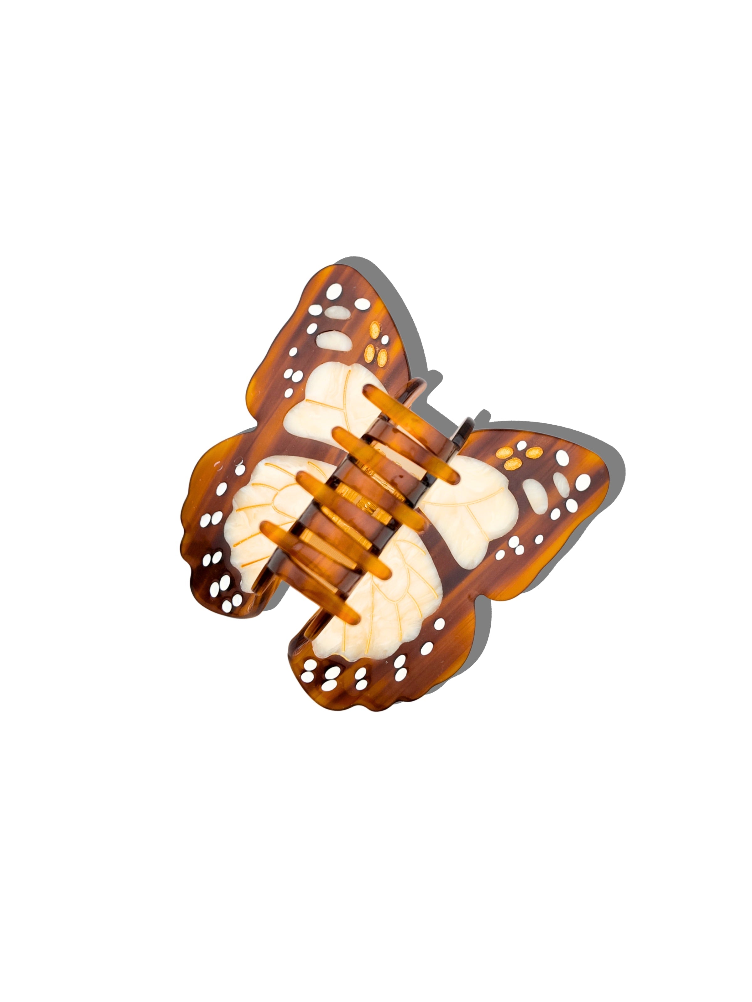 Solar Eclipse and-painted Boho Monarch Claw Hair Clip