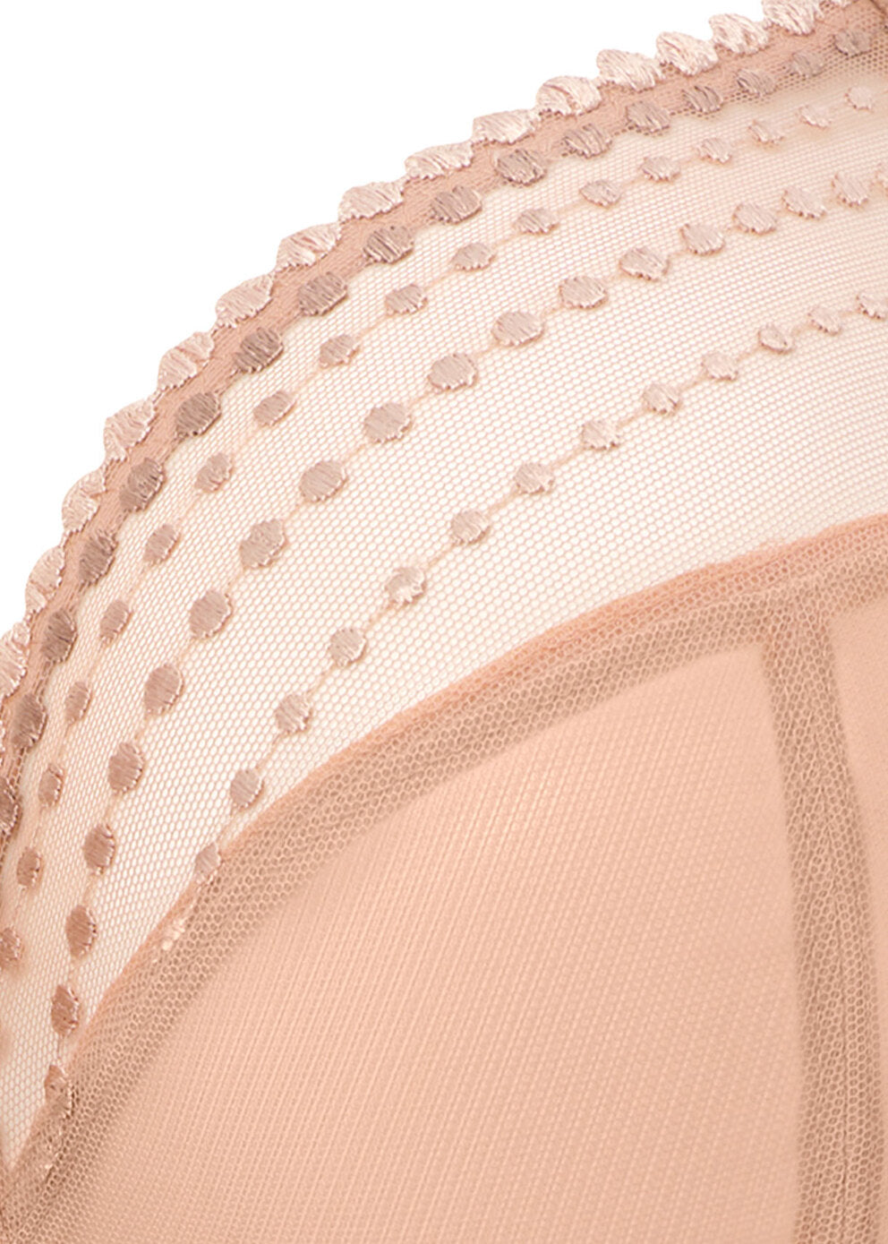 Convertible strap plunge bra with embroidery