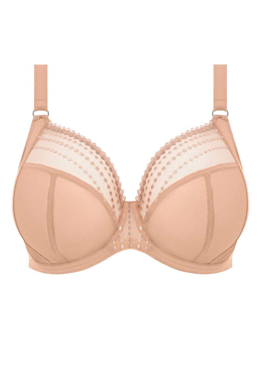 Lace plunge bra with racerback bra