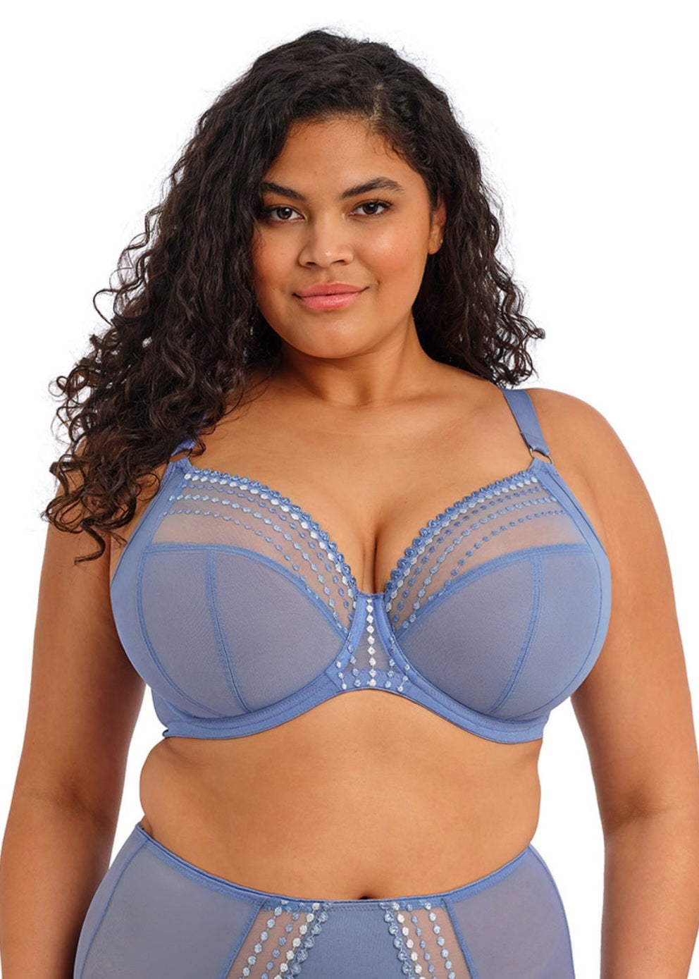 Elomi Matilda Underwire Plunge Bra - Lunar Blue