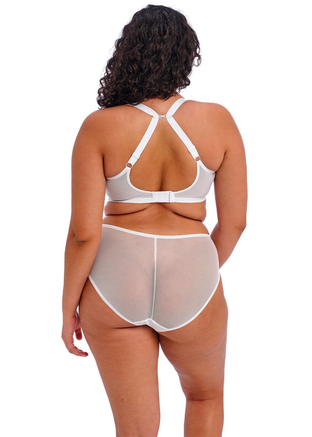 Convertible strap white plunge bra by Elomi